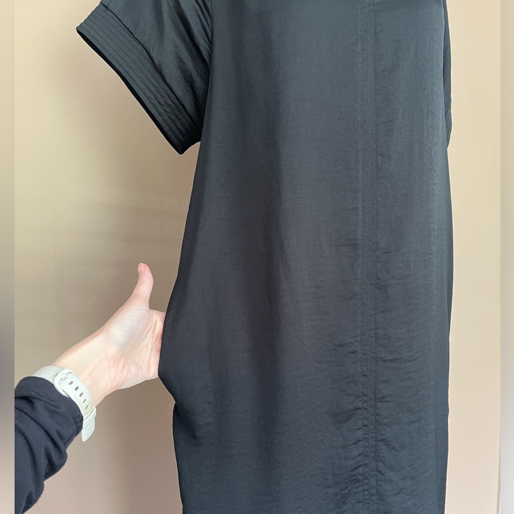 {Chico's} Tara Tee Dress Short Sleeve in Black - Size Chico's 0 (Small) - Picture 5 of 12